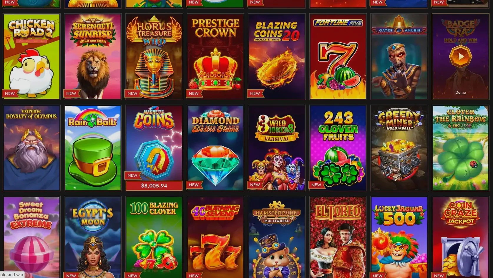 Игровой интерфейс казино Голд